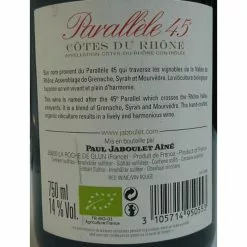 Budget ⭐ Maison Paul Jaboulet Aîné Parallèle 45 BIO, 2020 - Côtes du Rhône AOP - Rouge - 75 cl ✔️ -Vins Rouges Soldes 3105714950553 2