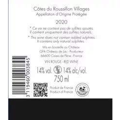 Remise 🔔 Château de Jau sans sulfites ajoutés, 2020 - Côtes-du-Roussillon-Villages AOP - Rouge - 75 cl 🥰 -Vins Rouges Soldes 3119460003845 2