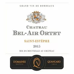 Coupon ⌛ Château Bel-Air Ortet, 2018 - Saint-Estèphe A.O.C. - Rouge - 75 cl 😉 -Vins Rouges Soldes 3176481016186 3