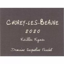 Tout neuf ⌛ Domaine Jacqueline Frachet Vieilles Vignes, 2020 - Chorey-les-Beaunes AOP - Rouge - 75 cl 😍 -Vins Rouges Soldes 3219850059114 3