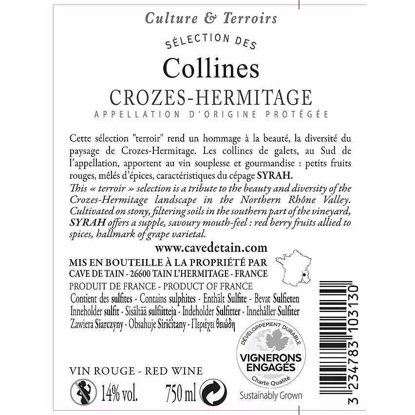 Les meilleures critiques de 🧨 Cave de Tain Sélection des Collines, 2020 - Crozes-Hermitage AOP - Rouge - 75 cl 😍 4 Les meilleures critiques de 🧨 Cave de Tain Sélection des Collines, 2020 - Crozes-Hermitage AOP - Rouge - 75 cl 😍 – Image 2