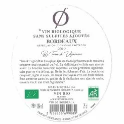 Coupon 😍 Ø by Terre de Vignerons BIO, 2019 - Bordeaux AOP - Rouge - 75 cl 🛒 -Vins Rouges Soldes 3259866699089 2