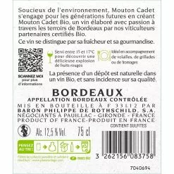 Meilleur prix ✔️ Mouton Cadet BIO, 2021 - Bordeaux AOP - Rouge - 75 cl ❤️ -Vins Rouges Soldes 3262156083758 2