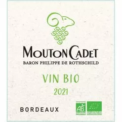 Meilleur prix ✔️ Mouton Cadet BIO, 2021 - Bordeaux AOP - Rouge - 75 cl ❤️ -Vins Rouges Soldes 3262156083758 3