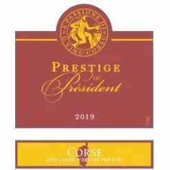 Acheter ✔️ Prestige du Président, 2019 - AOP Corse - Rouge - 75cl 😍 -Vins Rouges Soldes 3268954603013 3