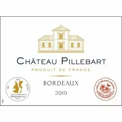 De gros 🔔 Château Pillebart, 2019 - Bordeaux AOP - Rouge - 75 cl ❤️ -Vins Rouges Soldes 3295890234599 2