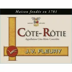 Nouveau 🎁 J. V. Fleury, 2019 - Côte-Rotie AOP - Rouge - 75 cl 🔥 -Vins Rouges Soldes 3340060101024 3