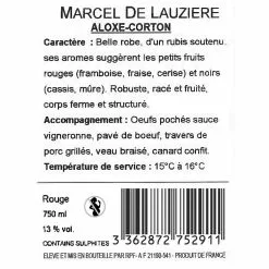 Meilleure affaire 🎉 Marcel de Lauzière, 2019 - Aloxe Corton AOP - Rouge - 75 cl 🧨 -Vins Rouges Soldes 3362872752911 2