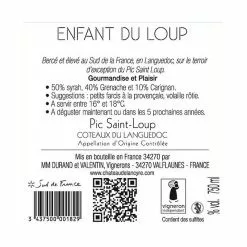 Meilleur prix 🥰 Château de Lancyre Enfant du Loup, 2019 - Pic-Saint-Loup AOP - Rouge - 75 cl 🎁 -Vins Rouges Soldes 3437500001829 2 1