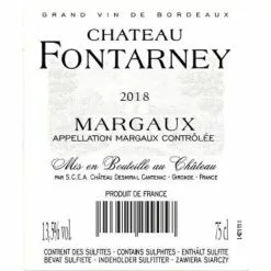 Meilleure affaire ❤️ Château Fontarney, 2018 - Margaux AOP - Rouge - 75 cl ✔️ -Vins Rouges Soldes 3453521281330 2