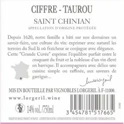 Tout neuf 🔔 Ciffre Taurou Grande Cuvée, 2019 - Saint-Chinian AOP - Rouge - 75 cl ✔️ -Vins Rouges Soldes 3454781517665 2
