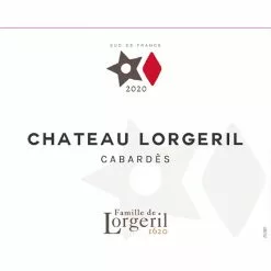 Meilleur prix ❤️ Château Lorgeril, 2020 - Cabardès AOP - Rouge - 75 cl 🔥 -Vins Rouges Soldes 3454781517733 3