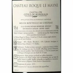 Bon marché 🤩 Château Roque Le Mayne, 2020 - Castillon Côtes de Bordeaux AOP - Rouge - 75 cl ❤️ -Vins Rouges Soldes 3484563342031 2
