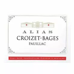 Offres ✨ "Alias" Croizet-Bages, 2020 - Pauillac AOP - Rouge - 75 cl ⭐ 7 Offres ✨ "Alias" Croizet-Bages, 2020 - Pauillac AOP - Rouge - 75 cl ⭐ -Vins Rouges Soldes 3495230320122 3