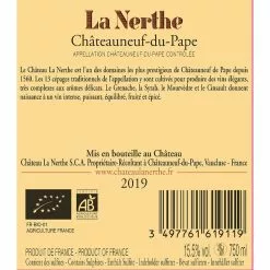 Le moins cher ✨ Cabouate de la Nerthe BIO, 2019 - Châteauneuf-du-Pape AOP - Rouge - 75 cl ⭐ 5 Le moins cher ✨ Cabouate de la Nerthe BIO, 2019 - Châteauneuf-du-Pape AOP - Rouge - 75 cl ⭐ -Vins Rouges Soldes 3497761619119 2