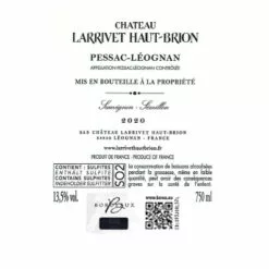 Top 10 🤩 Château Larrivet Haut-Brion, 2020 - Pessac-Léognan AOP - Rouge - 75 cl 🎉 -Vins Rouges Soldes 3507381002601 3