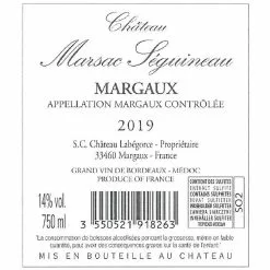 Bon marché 🤩 Château Marsac Seguineau, 2019 - Margaux AOP - Rouge - 75 cl 💯 -Vins Rouges Soldes 3550521918263 2
