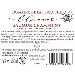 Offres ⌛ Domaine de la Perruche Le Chaumont, 2020 - Saumur-Champigny AOP - Rouge - 75 cl ✔️ -Vins Rouges Soldes 3568610003967 2