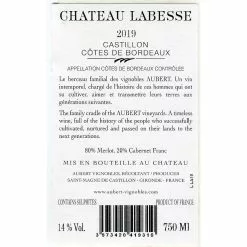 Offres ⭐ Château Labesse, 2019 - Cadillac Côtes de Bordeaux AOP - Rouge - 75 cl 🎉 -Vins Rouges Soldes 3573420419310 2