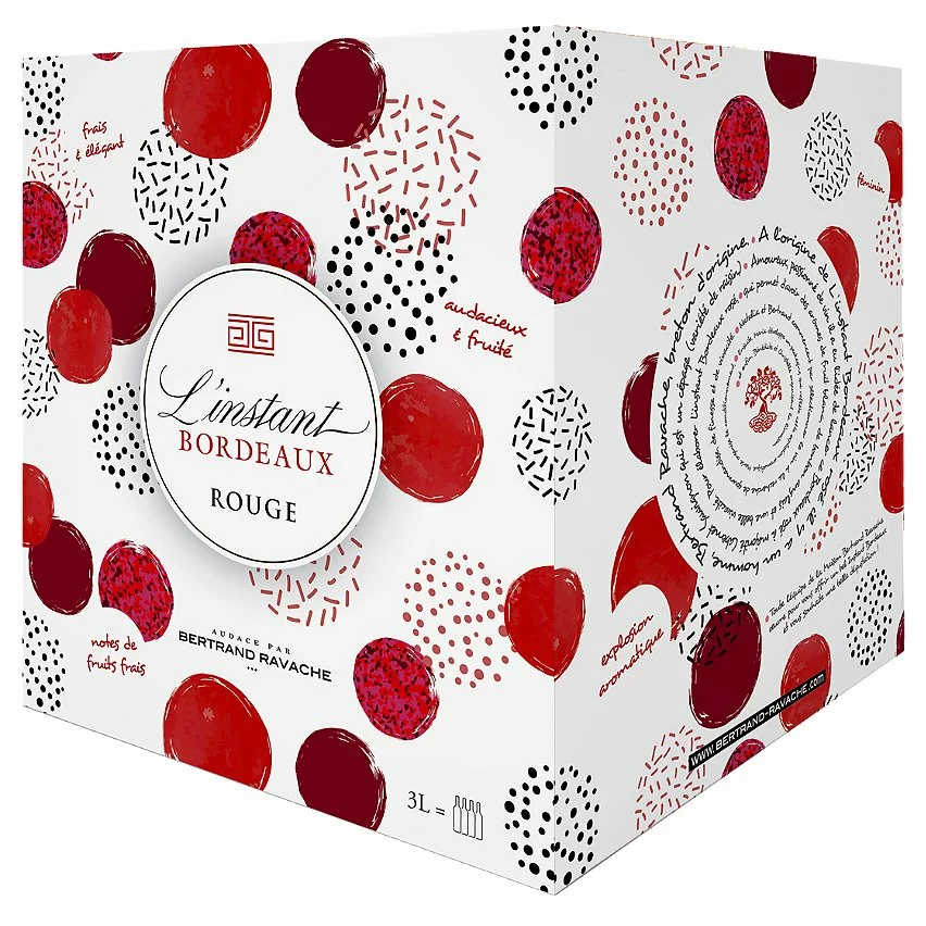 Budget ⌛ L'Instant - Bordeaux AOP - Rouge - Bag in Box, 300 cl ⭐ 3 Budget ⌛ L'Instant - Bordeaux AOP - Rouge - Bag in Box, 300 cl ⭐