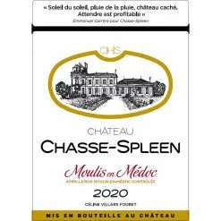 Remise 😍 Château Chasse-Spleen, 2020 - Moulis ou Moulis-en-Médoc AOP - Rouge - 75 cl 🎁 7 Remise 😍 Château Chasse-Spleen, 2020 - Moulis ou Moulis-en-Médoc AOP - Rouge - 75 cl 🎁 -Vins Rouges Soldes 3700218206672 3