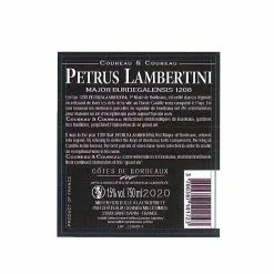 Sortie ❤️ Petrus Lambertini Major Burdegalensis 1208, 2020 - Côtes de Bordeaux AOP - Rouge - 75 cl ❤️ -Vins Rouges Soldes 3700387101723 2