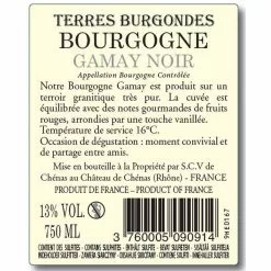 Meilleure vente ✨ Terres Burgondes, 2020 - Bourgogne AOP - Rouge - 75 cl 😀 -Vins Rouges Soldes 3760005090914 2