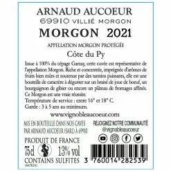 Grosses soldes 🛒 Arnaud Aucoeur Vieilles Vignes, 2021 - Morgon AOP - Rouge - 75 cl ✔️ -Vins Rouges Soldes 3760014282539 3