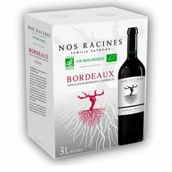 Meilleure affaire ✔️ Nos Racines BIO - Bordeaux AOP - Rouge - Bag in Box, 3 L 🧨