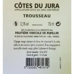 Meilleur prix 🧨 Fruitière Vinicole de Pupillin - Trousseau, 2019 - Côtes du Jura AOC - Rouge - 75 cl 💯 -Vins Rouges Soldes 3760085481619 2