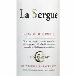 Budget 😉 La Sergue, 2020 - Lalande de Pomerol AOP - Rouge - 75 cl 🔔 -Vins Rouges Soldes 3760096558270 2