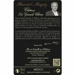 Remise ⌛ Château Les Grands Chênes, 2018 - Médoc AOP - Rouge - 75 cl ⭐ -Vins Rouges Soldes 3760117793765 2