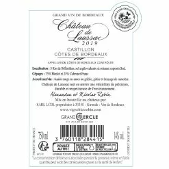 Coupon ✔️ Château de Laussac, 2019 - Castillon Côtes de Bordeaux AOP - Rouge - 75 cl ⭐ -Vins Rouges Soldes 3760118284415 2