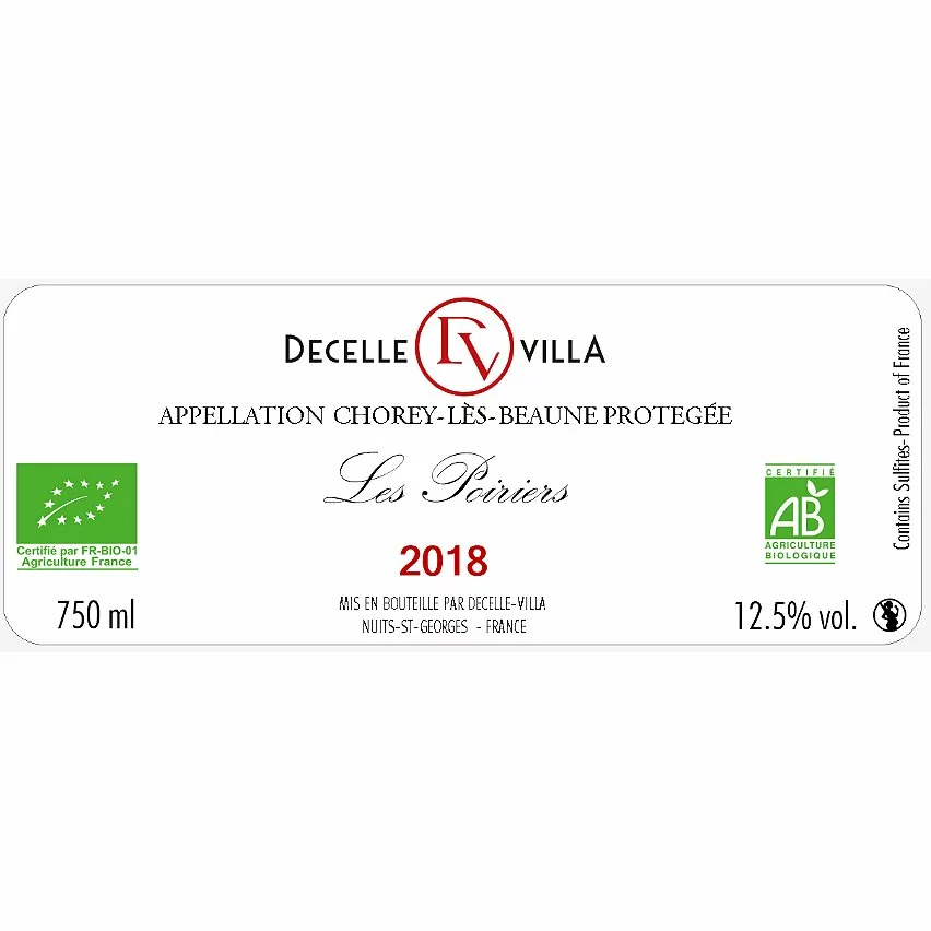 Promo 💯 Decelle Villa Les Poiriers BIO, 2018 - Chorey-les-Beaunes AOP - Rouge - 75 cl ✨ 4 Promo 💯 Decelle Villa Les Poiriers BIO, 2018 - Chorey-les-Beaunes AOP - Rouge - 75 cl ✨ – Image 2