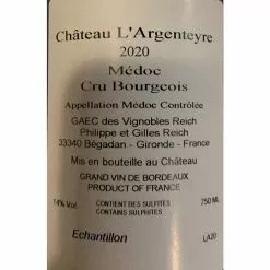 Offres 👍 Château L'Argenteyre, 2020 - Médoc AOP - Rouge - 75 cl 🔥 -Vins Rouges Soldes 3760248071015 2