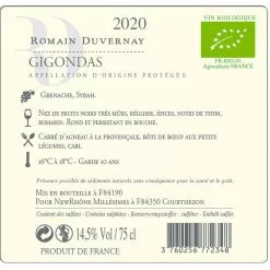 Top 10 🎁 Romain Duvernay BIO, 2018 - Gigondas AOP - Rouge - 75 cl 🥰 -Vins Rouges Soldes 3760256772348 2
