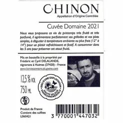 Nouveau 🥰 Domaine La Massonière, 2021 - Chinon AOP - Rouge - 75 cl ✔️ -Vins Rouges Soldes 3770001447032 2