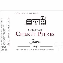 Bon marché ❤️ Château Cheret Pitres, 2019 - Graves AOP - Rouge - 75 cl 😀 -Vins Rouges Soldes 3770010320005 2