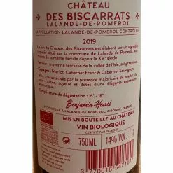 Budget ✨ Château des Biscarrats Cuvée Parallèle BIO, 2019 - Lalande de Pomerol AOP - Rouge - 75 cl 👏 -Vins Rouges Soldes 3770016547161 2