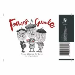 Sortie ⭐ Francs de Gueule, 2021 - Francs Côtes de Bordeaux AOP - Rouge - 75 cl ✔️ 5 Sortie ⭐ Francs de Gueule, 2021 - Francs Côtes de Bordeaux AOP - Rouge - 75 cl ✔️ -Vins Rouges Soldes 3770020848001 2