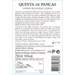 Budget 😍 Quinta de Pancas, 2018 - Lisboa Vinho Regional, Portugal - Rouge - 75 cl ⌛ -Vins Rouges Soldes 5600228987036 2